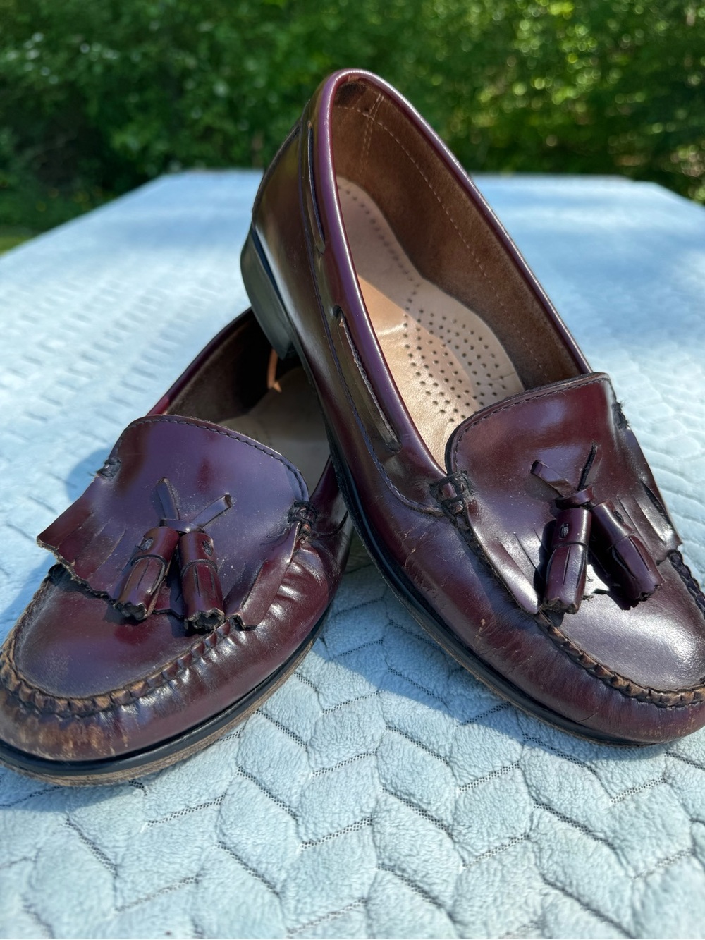 G.H. Bass Tassel “Jackie” Iconic Loafers Oxblood Leather women’s 6.5
